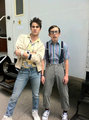 Darren & Kevin on set of "Last Friday Night" - glee photo