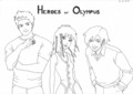 Jason, Piper, Leo - the-heroes-of-olympus fan art