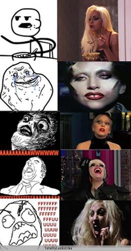  Lady Gaga totally looks like all the different memes.