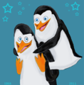 Private and Kowalski (Brotherly love) X3 - penguins-of-madagascar fan art