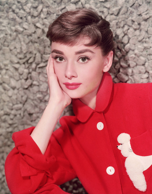 Audrey durng the filming of Sabrina 1954