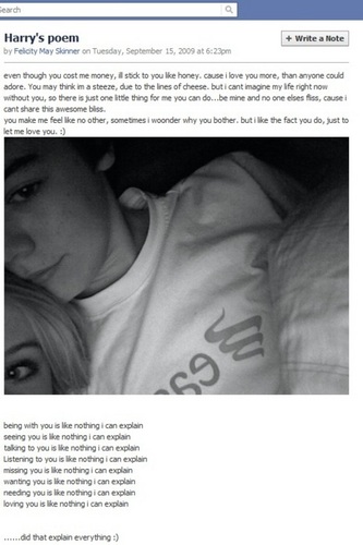 Harry's Poem That He Wrote His Then Girlfriend Felicity (Aww Bless Him) 100% Real ♥ 