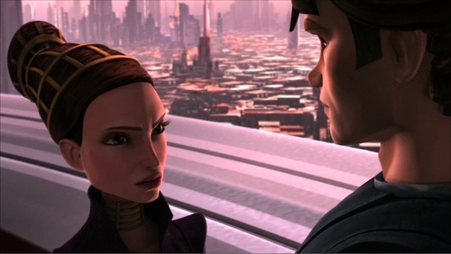 Padme in the Chancellor's office