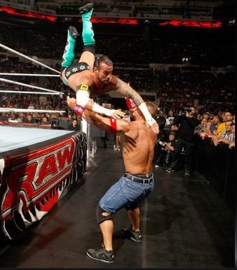  Punk vs Cena (all तारा, स्टार Raw)