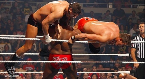  WWE All star, sterne six man tag match