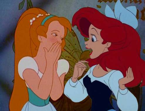 Ariel and Thumbelina - Childhood Animated Movie Heroines Photo (23062033) -  Fanpop