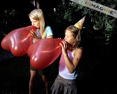  Berni and Mackenzie blowing up Balloons for our dearest friend,Lily