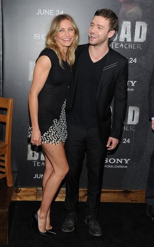  Cameron Diaz and Justin Timberlake premiering their movie "Bad Teacher" in NYC (June 20).