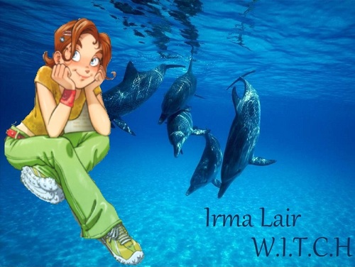  Irma Lair swiming whit the dolpins