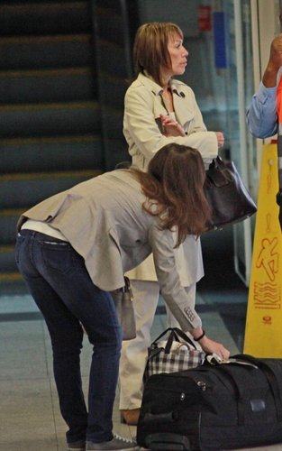 Pippa Middleton was spotted arriving at Gatwick Airport in London, England.