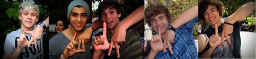 1D = Heartthrobs (Enternal Love 4 1D & Always Will) Doing The LA Sign! 100% Real ♥ 