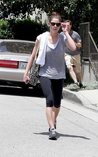 Ashley Greene out at the gym for a workout (June 22).