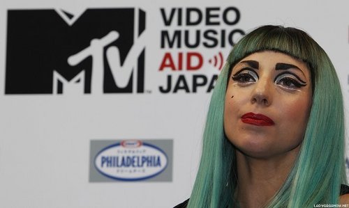  Lady Gaga at the MTV Video 音楽 Aid 日本 Press Conference in Tokyo