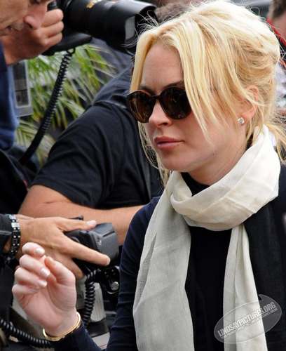 Lindsay Lohan Arriving For A Preliminary Hearing In Los Angeles 