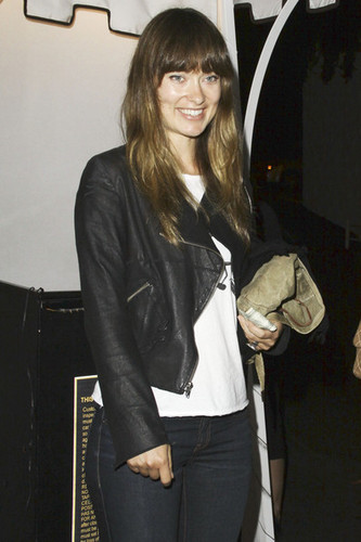 Olivia Wilde left Chateau Marmont in Los Angeles at 2am in good spirits. 