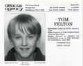 Tom's original agency card  - tom-felton photo