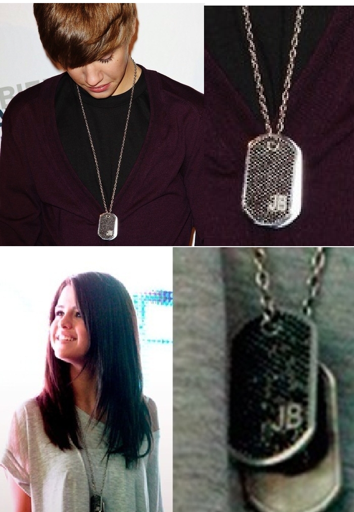 Justin gave Selena his necklace  - Justin Bieber Photo 