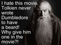 Tolken never wrote Dumbledore to have a beard - harry-potter-vs-twilight fan art