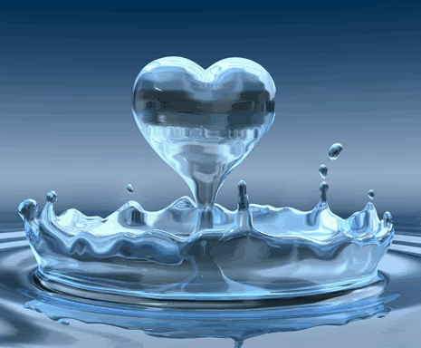  Water corazón