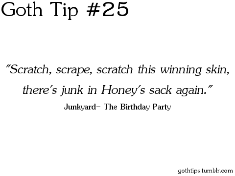  Goth Tip #25