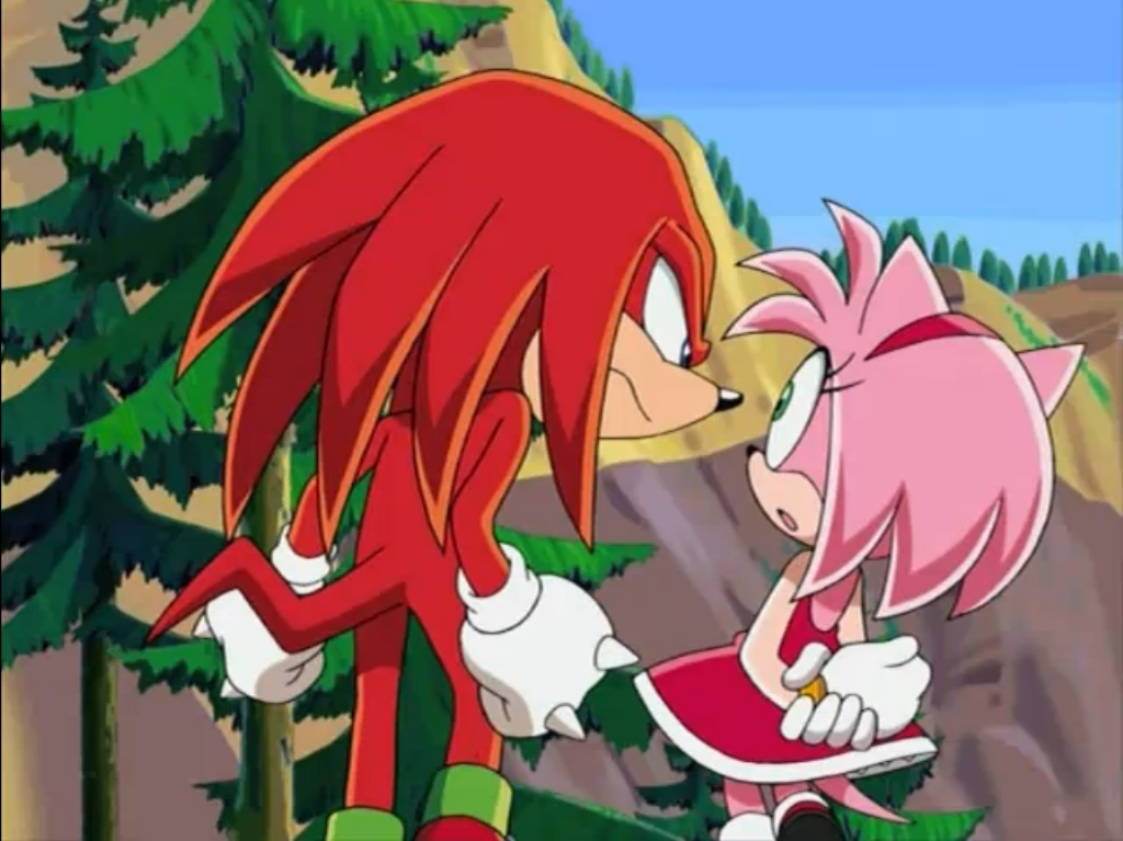 berwarna merah muda, merah muda Sonic Girls Photo: Knuckles and Amy.