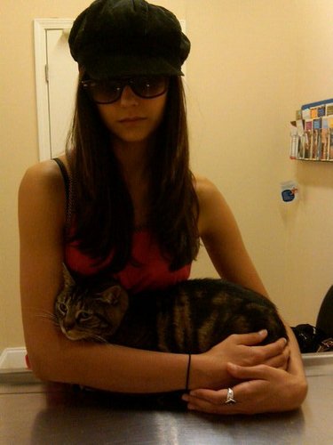  Nina and her cat. ♥