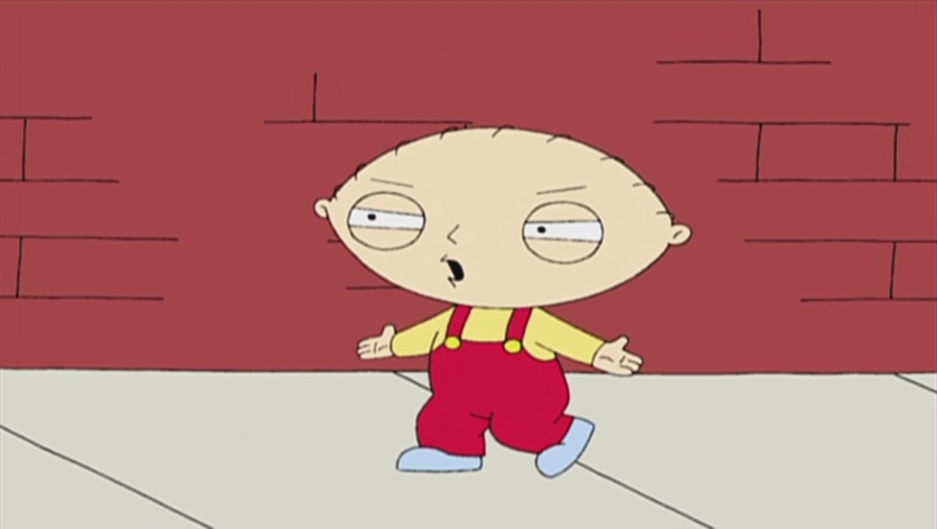 Cleveland: I got one - I never slept with a woman with the lights on. [everyone.  Stewie Griffin: [shouts] Oh, my God, Jeremy's still in the trunk! How long has it.