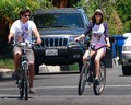 Victoria Justice riding her bike with her boyfriend, actor Ryan Rottman (July 1). - victoria-justice photo