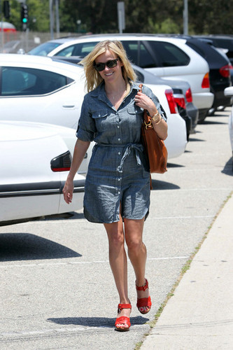 Reese Witherspoon leaves Byron and Tracey Salon in Beverly Hills.