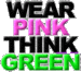 wear pink think green - random icon