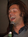 Jared mid-laugh at NJcon breakfast - supernatural photo