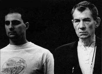  Mark Strong and Ian McKellen in rehearsal for Richard III (1993)