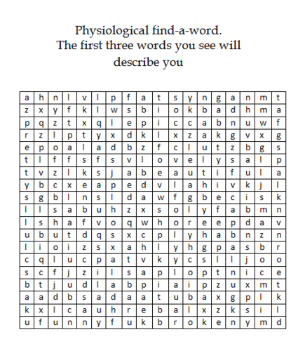  Physiological find-the-word