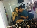 Shantel on set with makeup guy :) - one-tree-hill photo