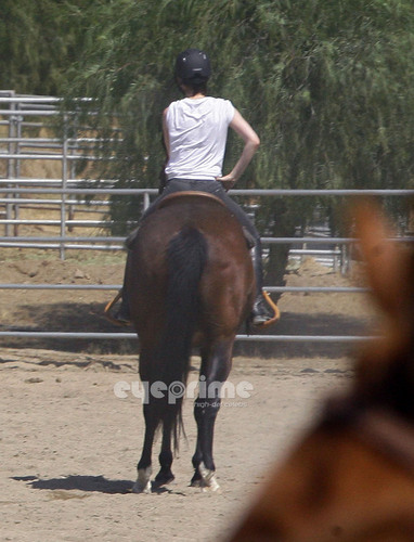 Kristen Stewart takes private horseback riding lessons