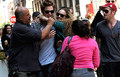 Rob being mobbed by fans!!! - robert-pattinson photo