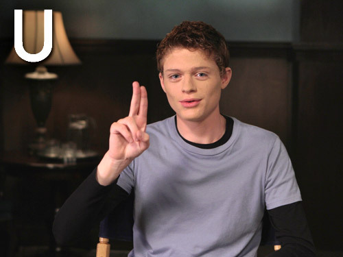 The ABC's in sign language with the cast