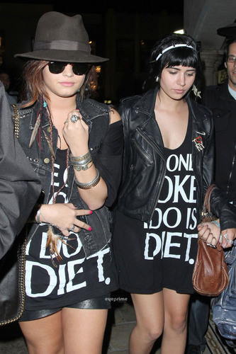 Demi Lovato enjoys a night out with friends at the movies
