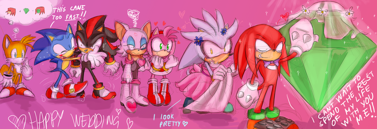 Photo of Happy wedding for fans of Sonic the Hedgehog. lol congrats knuckle...