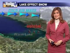 Kristen talks about how lake effect snow forms - (2007)