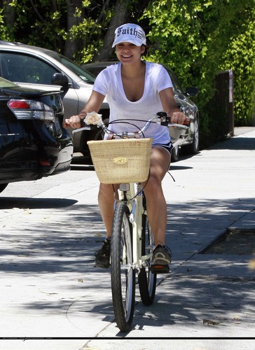 Vanessa - Out bike riding with sister Stella in Studio City - July 19, 2011