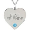 Blue Diamond Best Friends Necklace >3