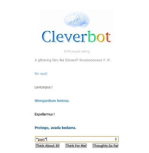  Cleverbot killed me :P