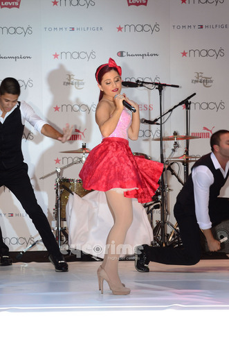 Grande peforms during Macy's  Annual Summer blowout show in New York, July 17