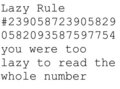 Lazy Rule - random photo
