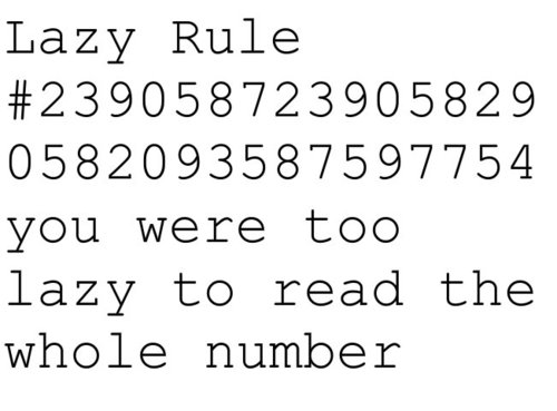  Lazy Rule