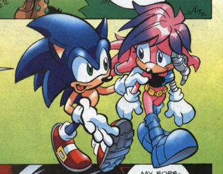 Sonic walking with Julie-Su