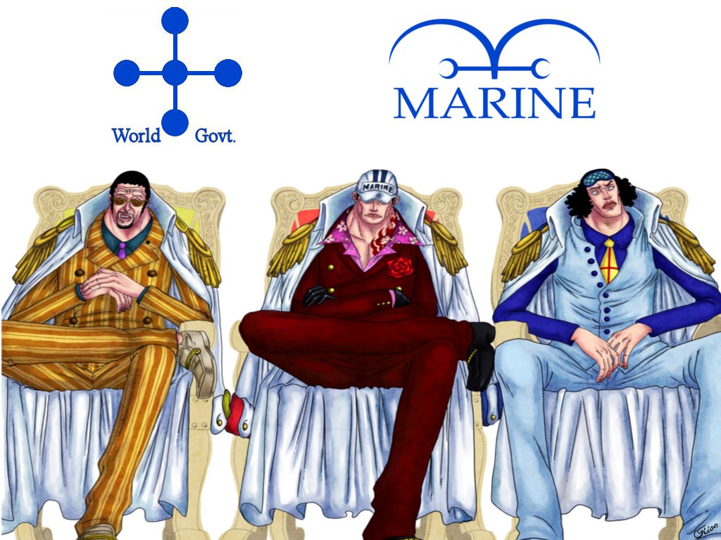 Warning!! Marine Admiral!! - one piece charaters Wallpaper (23967636) -  Fanpop