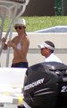 Cameron Diaz and boyfriend Alex Rodriguez on a boat in Miami Beach (July 25). - cameron-diaz photo
