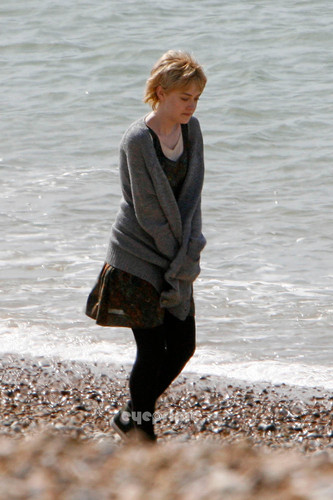  Dakota Fanning and Jeremy Irvine on the Set of Now is Good in Brighton, UK, July 25